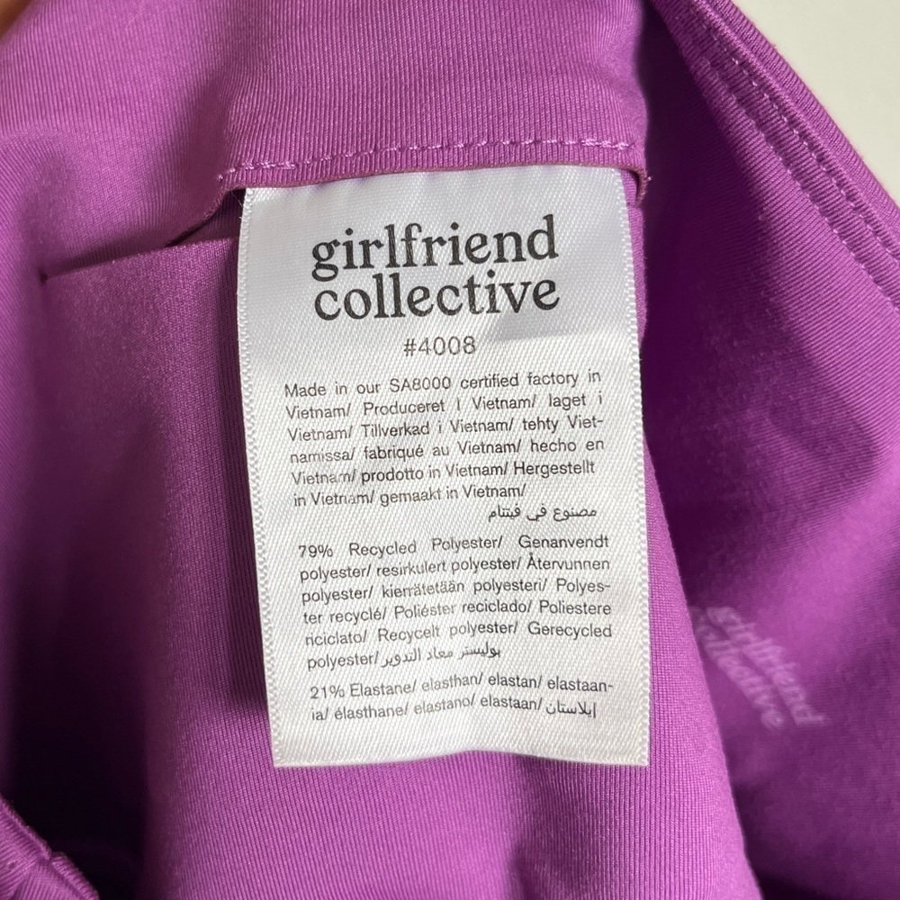 Girlfriend Collective High Rise Compressive Purple Crop Leggings - S Small - Picture 5 of 6